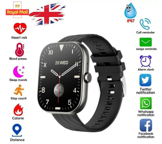 Smart Watch Men Women Fitness Tracker Blood Pressure Heart Rate Sport Watches UK